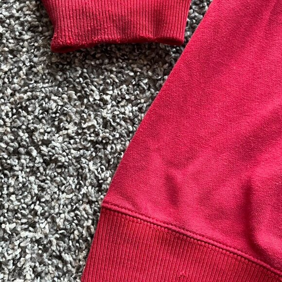 Vntg Polo Ralph Lauren Sweatshirt Womens Large Red Preppy Cotton Classic Winter - Picture 7 of 8